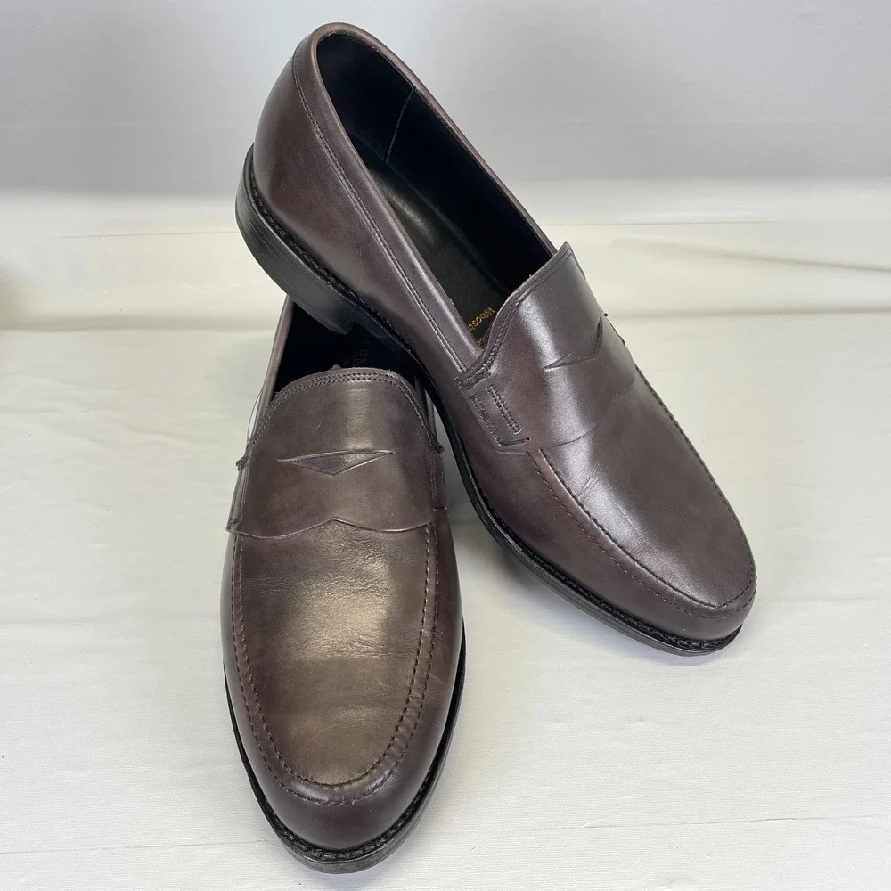 Allen Edmonds Wooster Street Penny Loafers Mens Size 10.5 D Brown Leather Shoes